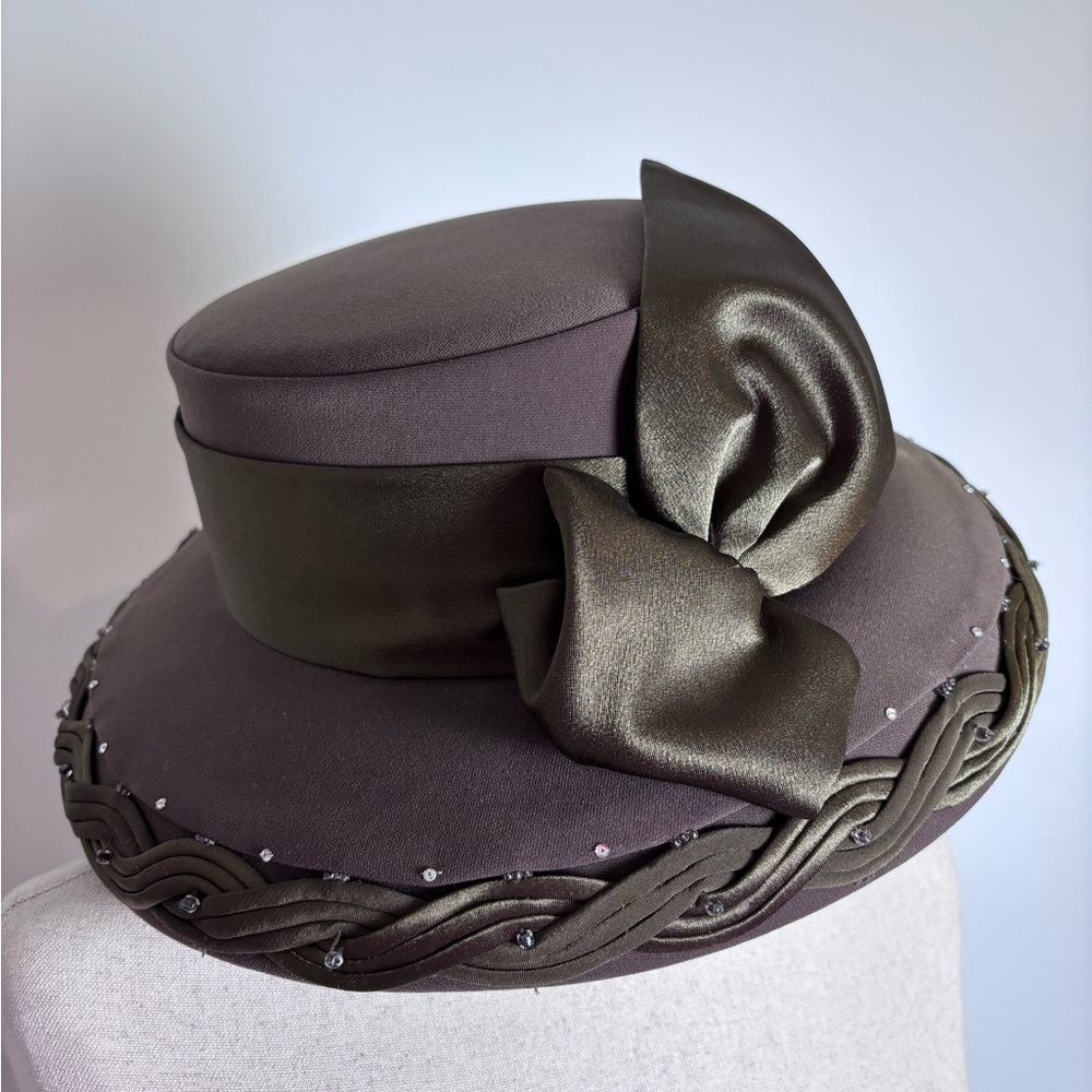 Ben Marc International 100% wool shell hat brown formal hat - Picture 7 of 10